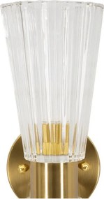 Aranyszínű üveg fali lámpa Prague – Mauro Ferretti