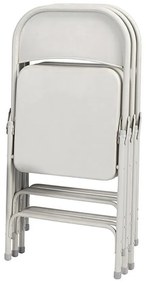 Párnázott, összecsukható szék 4 db-os, fehér színben