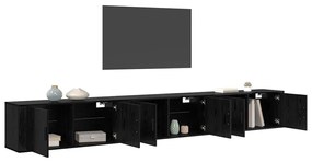vidaXL Fali TV szekrény szett 3 pcs Fekete tölgy 100 x 34,5 x 40 cm