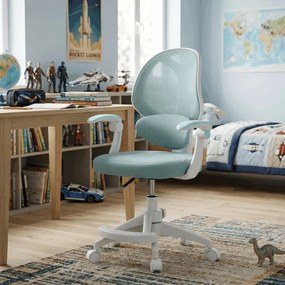 Junior Irodai forgószék kék mesh kárpittal. KA-W8008 BLUE
