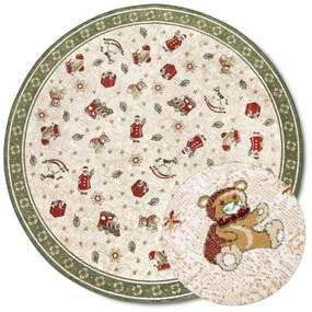 Zöld pamutkeverék kerek szőnyeg karácsonyi mintával ø 200 cm Toy's Delight Green Christmas – Villeroy&amp;Boch