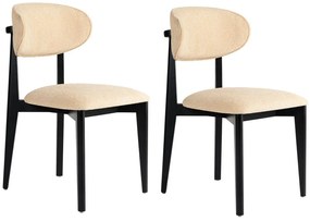 Lionte Beige and Black étkezőszék szett, 2 db