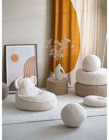 Krémszínű buklé gyerek babzsákfotel Bear – Wigiwama