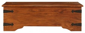 tömör akácfa dohányzóasztal mézszínű bevonattal 110x55x35 cm