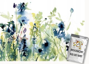 Fotótapéta Flizelina Akvarell Természet Mező Rét Kert Virágok 350x250 ragasztó