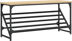 vidaXL sonoma tölgy színű szerelt fa cipőtartó 90x30x45 cm