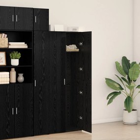 Felsőszekrény Fekete Tölgy 70x42.5x185 cm Mérnöki fa