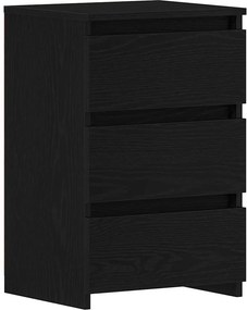 vidaXL Éjjeliszekrény fiókkal Fekete tölgy 40 x 35 x 62,5 cm Faanyag