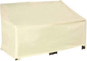 Outsunny 2-Személyes Pad Takaró 140x84x56/94 cm Kültéri Bútor Takaró Oxford 600D Anyag Vízálló Bevonattal Kerti Teraszon Krém | Aosom