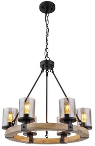 Globo 15555-6H - Csillár láncon LILA 6xE27/60W/230V 15555-6H