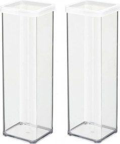 Rotho 2 Db-os Ételtároló Szett Ömlesztett Áruk 2L Fehér Loft