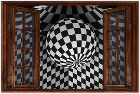 Poszterek 90x60 Absztrakt fekete-fehér