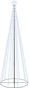 vidaXL kúp alakú karácsonyfa 310 hideg fehér LED-del 100 x 300 cm