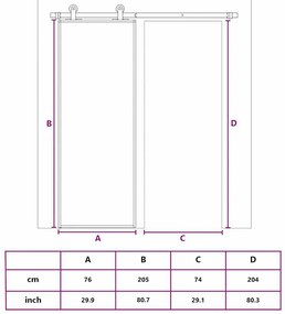 aranyszínű átlátszó ESG üveg és alumínium tolóajtó 76 x 205 cm