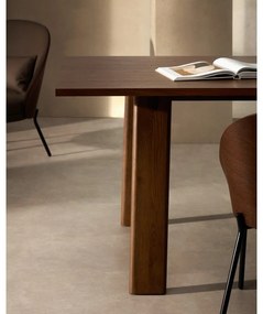 Bővíthető étkezőasztal diófa dekoros asztallappal, hosszabbító asztallappal 95x200 cm Arlen – Kave Home