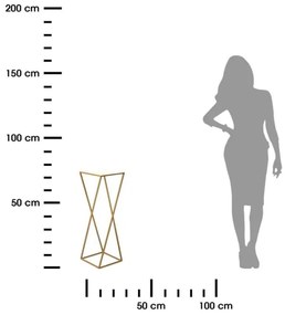 Virágállvány 70x24 cm arany színben