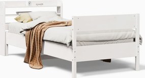 vidaXL fehér tömör fenyőfa ágy matrac nélkül 100 x 200 cm
