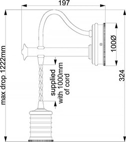 Elstead Lighting DOUILLE DOUILLE1-AB Fali lámpa 1x60W/E27