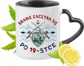 Születésnapra 19 19-as Fekete Bögre Szív Alakú Füllel Ajándék