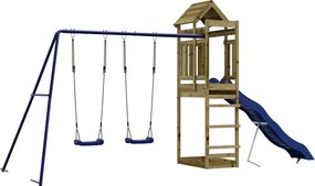 vidaXL impregnált fenyőfa kültéri játszószett