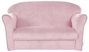 Világos rózsaszín bársony gyerek kanapé 78 cm Lil Sofa – Roba