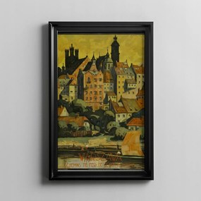 Háború előtti poszter Varsó 1930 méret Stefan Norblin 120x90cm