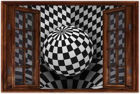 Poszterek 90x60 Absztrakt fekete-fehér