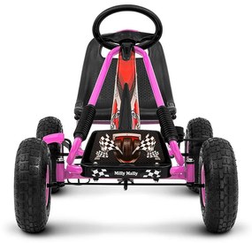 Go-kart Milly Mally Thor pedálos gyerek gokart rózsaszín