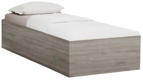 BELLA ágy 90x200 cm, szarvasgomba tölgy Matrac: Deluxe 10 cm matraccal, Ágyrács: Deszkás ágyráccsal