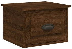 2db barna tölgyszínű falra szerelhető éjjeliszekrény 41,5x36x28