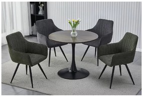 Kerek étkezőasztal AMADEO II 90x90 cm, dió dekoráció