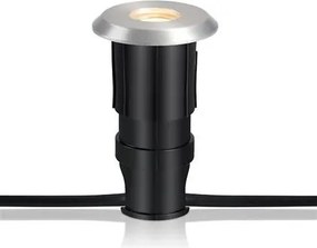 MARKSLÖJD 107717 GARDEN24 Kültéri Talajba Építhető Lámpa Ezüst LED IP44