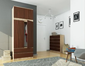 Ruhásszekrény Sagan  (szonoma tölgy + wenge). 1069561