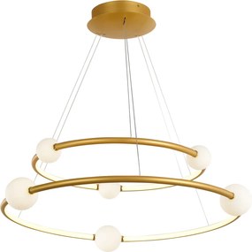 ITALUX PND-20112035-2AGD LOZANNA Modern Led Függesztett Lámpa Antik Bronz, Fehér LED IP20