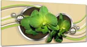 Vászonkép 115x55 Zöld orchidea