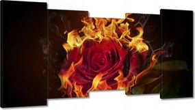 Vászonkép 150x80 Vörös lángoló rózsa