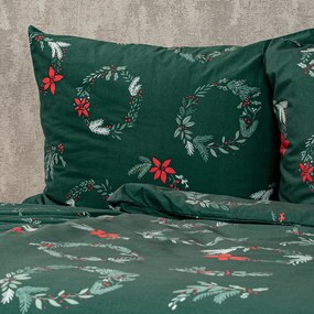 4Home Poinsettia karácsonyi pamut ágyneműhuzat, 140 x 220 cm, 70 x 90 cm, 140 x 220 cm, 70 x 90 cm
