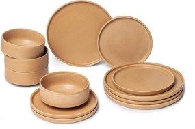 Malia 12 db-os tégla-narancssárga agyagkerámia étkészlet - Bonami selection