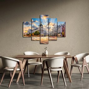 Kép - Calle Gran Vía, Madrid, Spanyolország (150x105 cm)