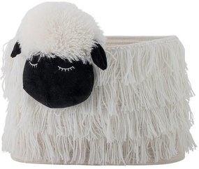 Fehér textil játéktároló kosár 40x25x30 cm Dolly – Bloomingville Mini