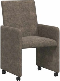 vidaXL Kerekes Étkező Székek 2 pcs Sötétszürke 57 x 66 x 94 cm