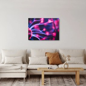 Absztrakt lila kép (üvegen) (70x50 cm)