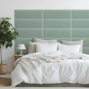 Bársony kárpitozott panel - Téglalap - 60x20cm Szín: Menta