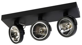 Design spotlámpa fekete állítható 3-lámpás - Go