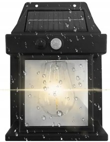 Napelemes kerti fali lámpa Solar Interaction YX-777 - fekete