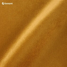 Sárga bársony kinyitható sarokkanapé (jobb oldali) Lofty Lilly – Miuform