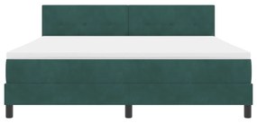 Boxspring Ágy Matracal Sötétzöld Szuper Király Velúr