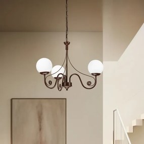 Brilagi - LED Csillár láncon COTTAGE 3xG9/40W/230V barna/fehér