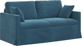 vidaXL Kanapé Kék 158 x 78 x 80 cm Bársony