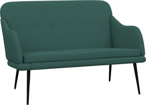 vidaXL sötétzöld szövet pad 110x76x80 cm